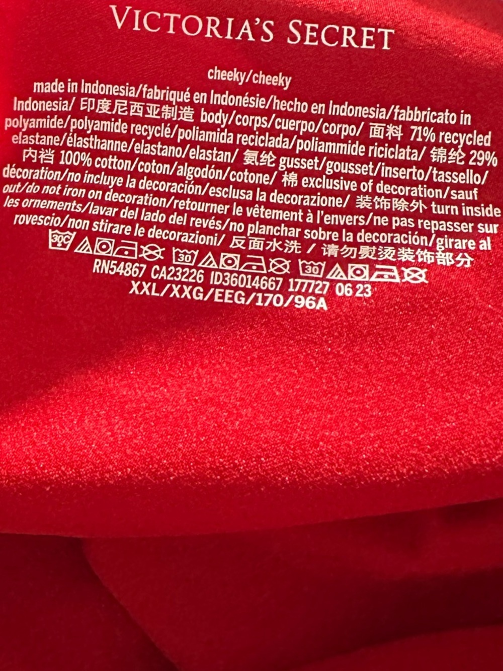 Victoria's Secret No-Show Cheeky Panty Smooth Lipstick Red xxl - Picture 5 of 5